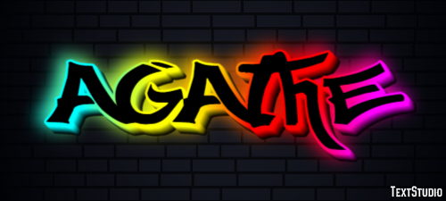 Agathe Text effect
