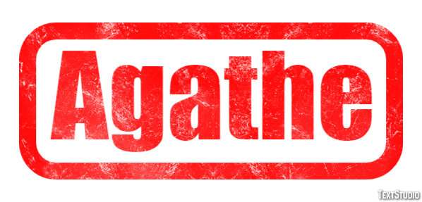 Agathe Text effect