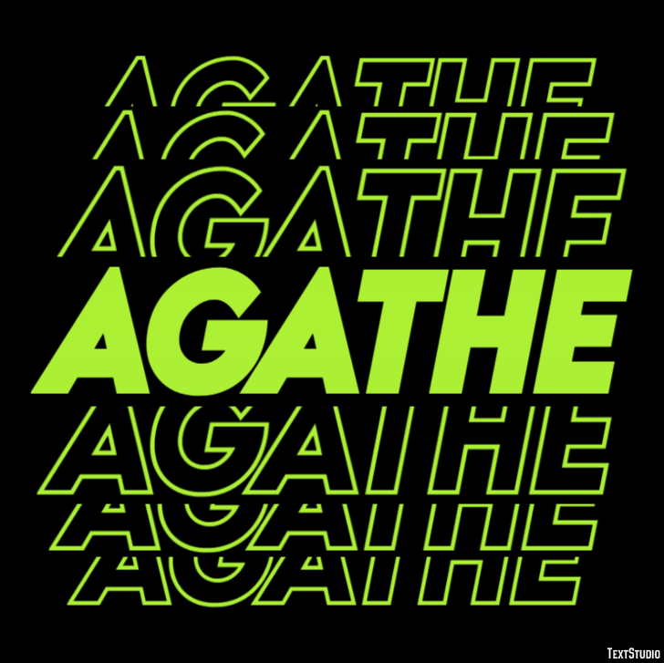 Agathe Text effect