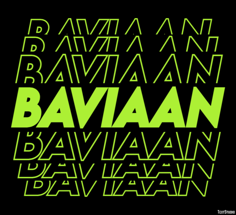 Baviaan Efecto de Texto