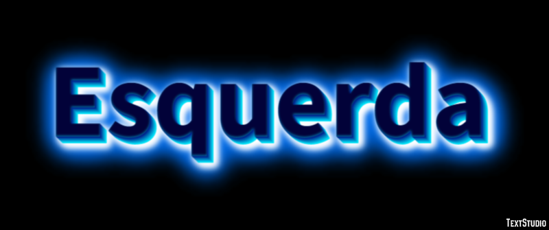 Esquerda Efeito do texto