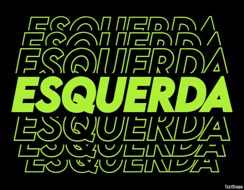 Esquerda Efeito de texto