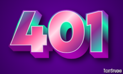 401 Text Effect