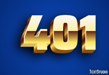 401 Text Effect