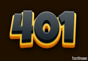 401 Text Effect