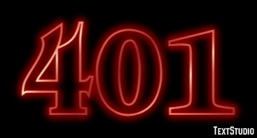 401 Text Effect