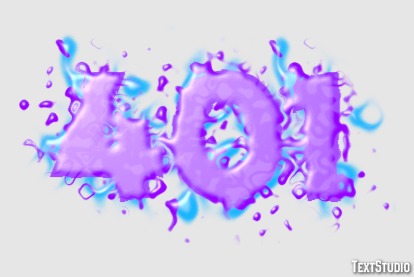 401 Text Effect