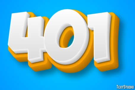401 Text Effect