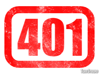 401 Text Effect