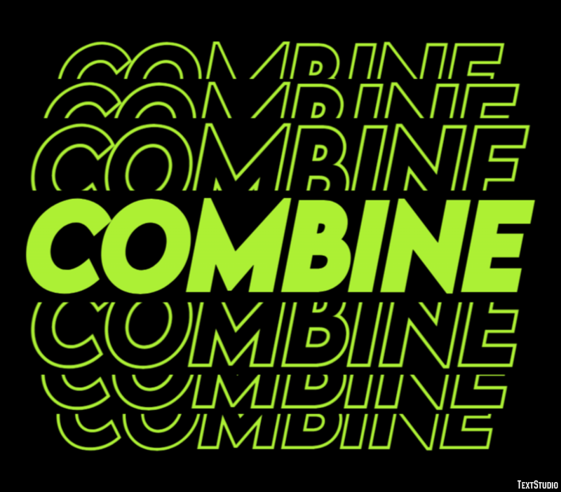 Combine Efeito de texto