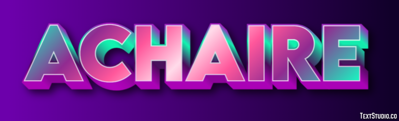 Achaire Effet de texte