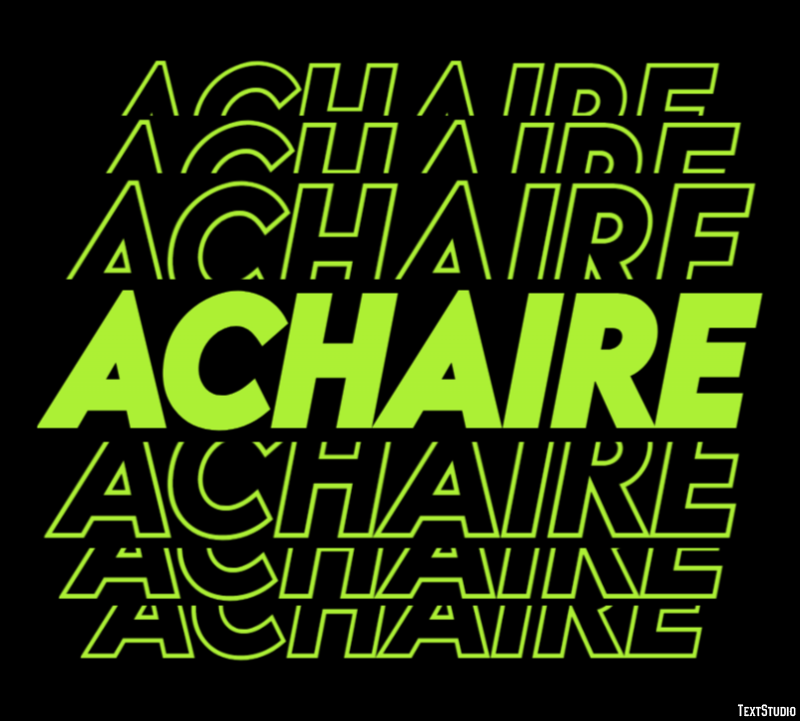 Achaire Effet de texte