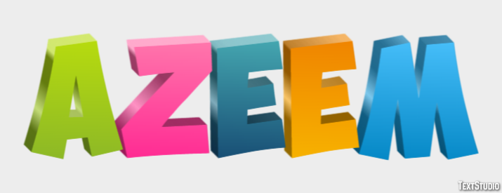 Azeem Text Effect