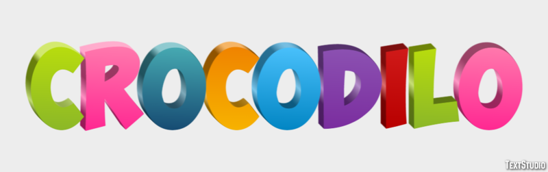 Crocodilo Tekst Effect