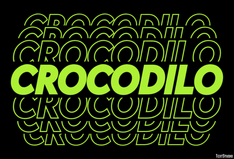 Crocodilo Efeito de texto