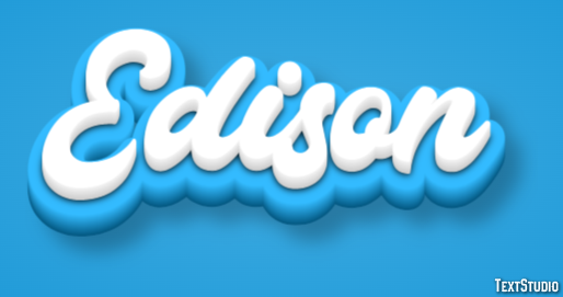 Edison Efeito de texto