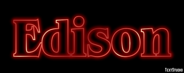 Edison Efeito de texto