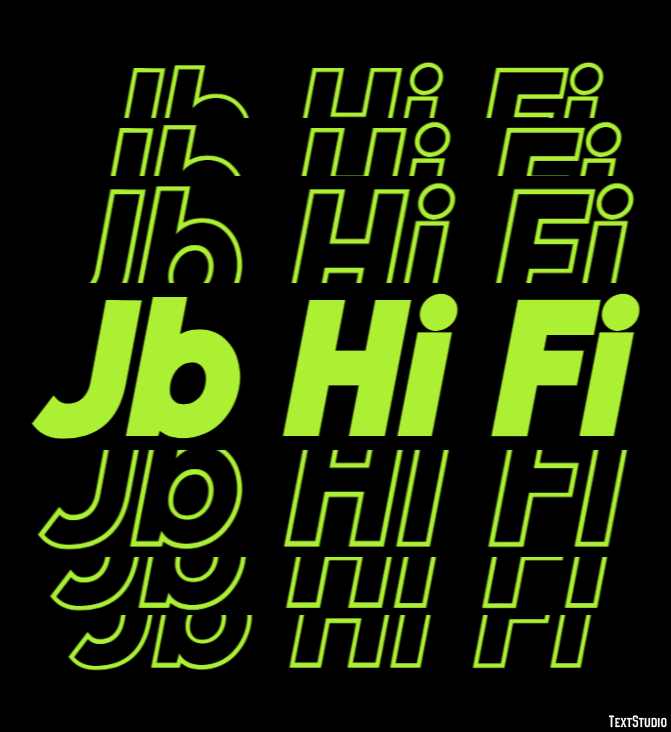 Jb Hi Fi Efeito de texto