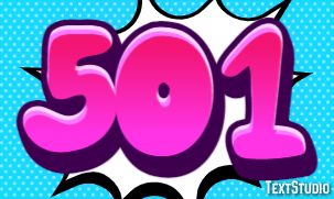 501 Text effect