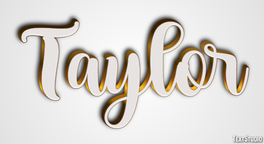 Taylor Texteffekt