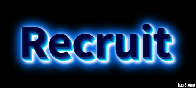 Recruit Text Effect
