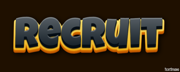 Recruit Text Effect