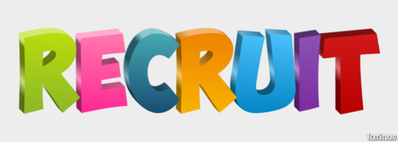 Recruit Text Effect