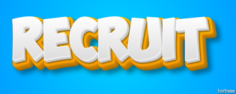 Recruit Text Effect