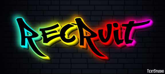 Recruit Text Effect