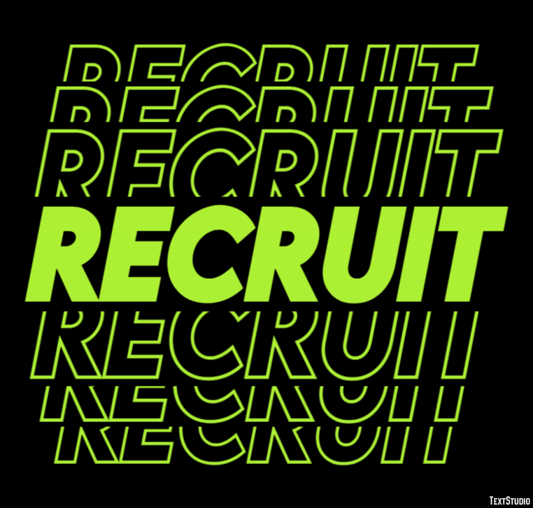 Recruit Text Effect