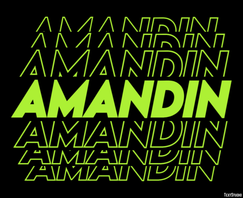 Amandin Effetto testo