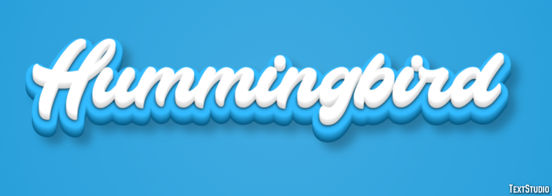 Hummingbird Text effect