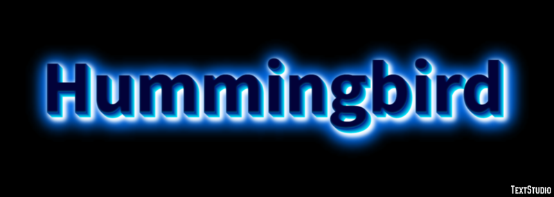 Hummingbird Text effect