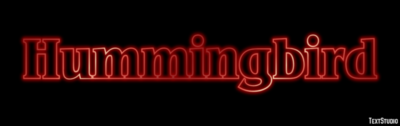 Hummingbird Text Effect