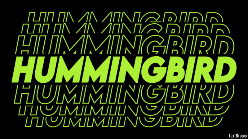 Hummingbird Text Effect