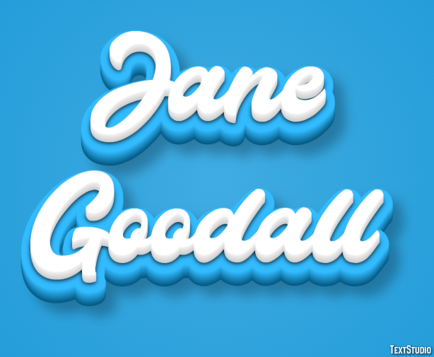 Jane Goodall Efeito de texto