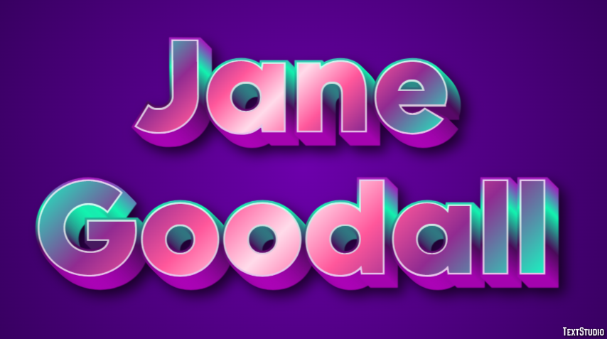 Jane Goodall Efeito de texto