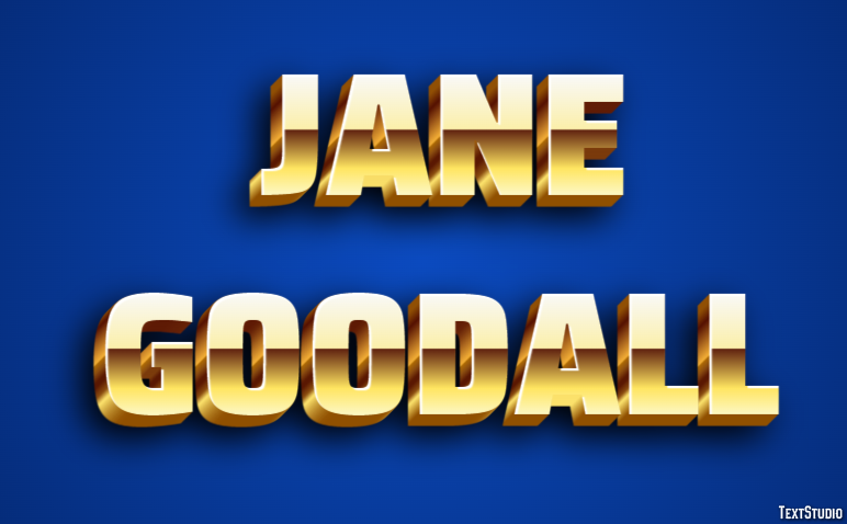 Jane Goodall Efeito de texto