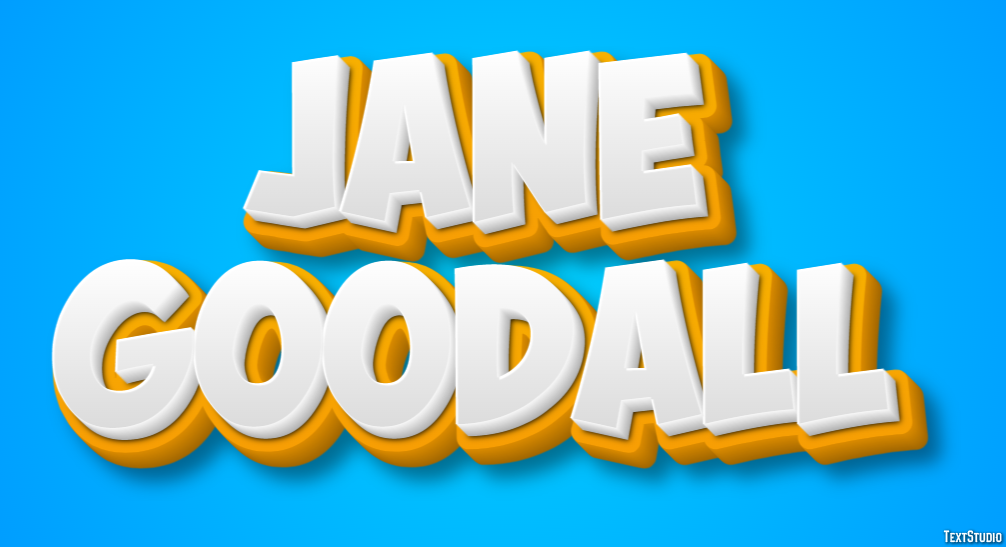 Jane Goodall Text Effect