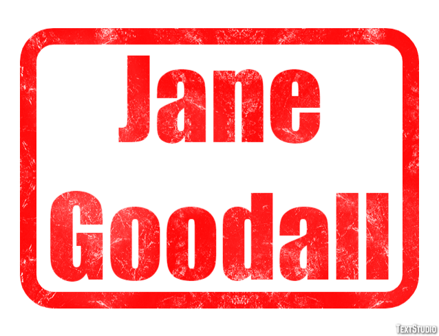 Jane Goodall Efecto de Texto