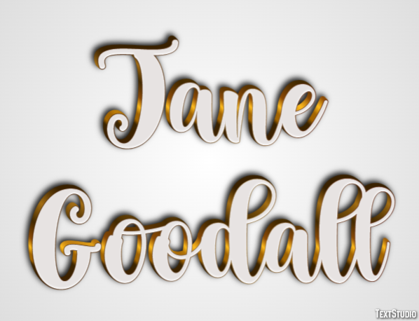 Jane Goodall Efeito de texto