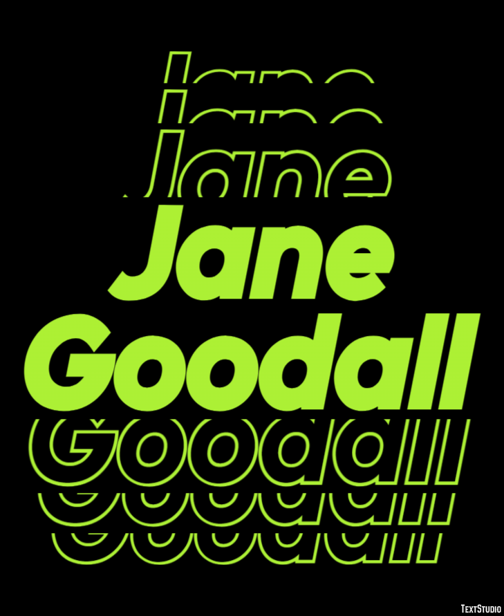 Jane Goodall Efecto de Texto