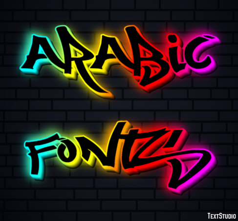 Arabic Fonts Efecto de Texto
