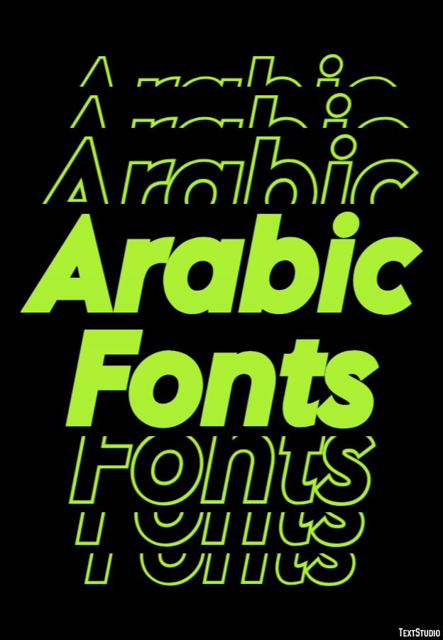 Arabic Fonts Efecto de Texto