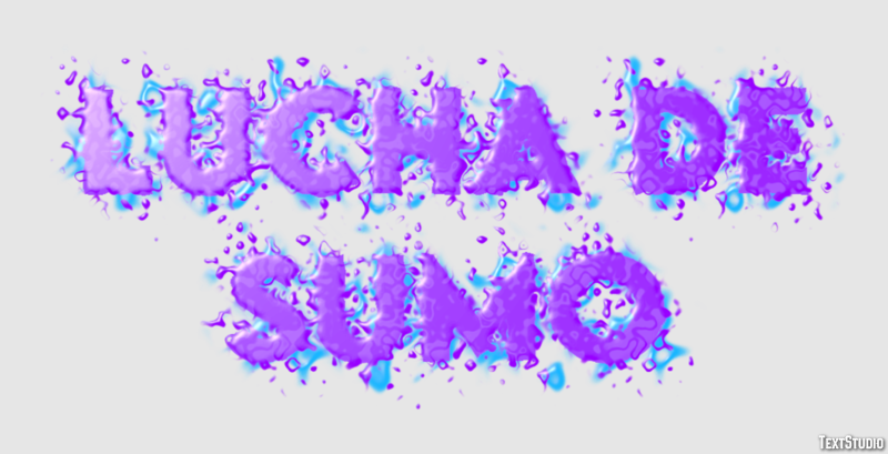 Lucha de sumo Efecto de Texto