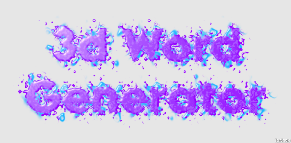3d Word Generator Efekt tekstowy