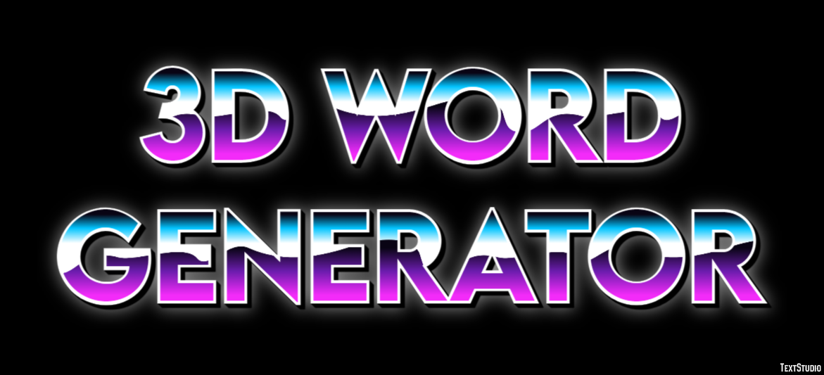 3d Word Generator Efekt tekstowy