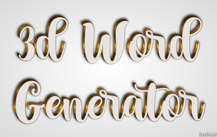 3d Word Generator Efekt tekstowy