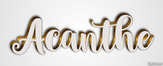 Acanthe Efecto de texto