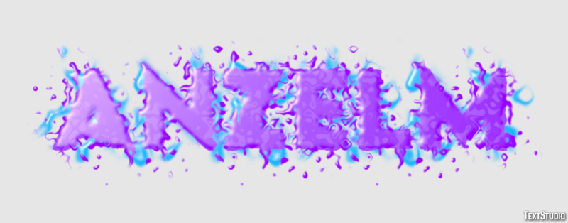 Anzelm Text effect